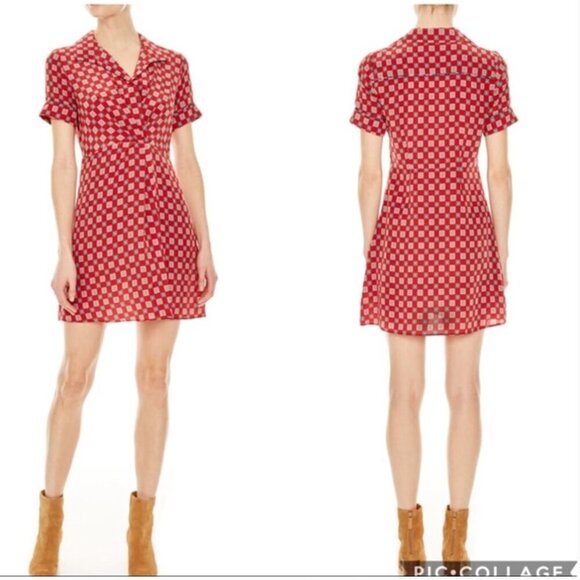 Sandro Red Patterned Dress - Picture 2 of 8